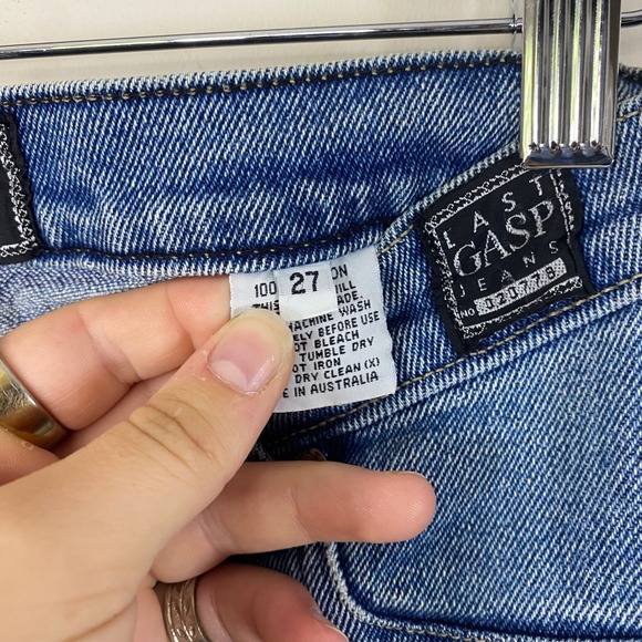 Y2K Last Gasp low rise flared Jeans Women's 27 Light Wash Denim bootcut petite‎ - Picture 6 of 9